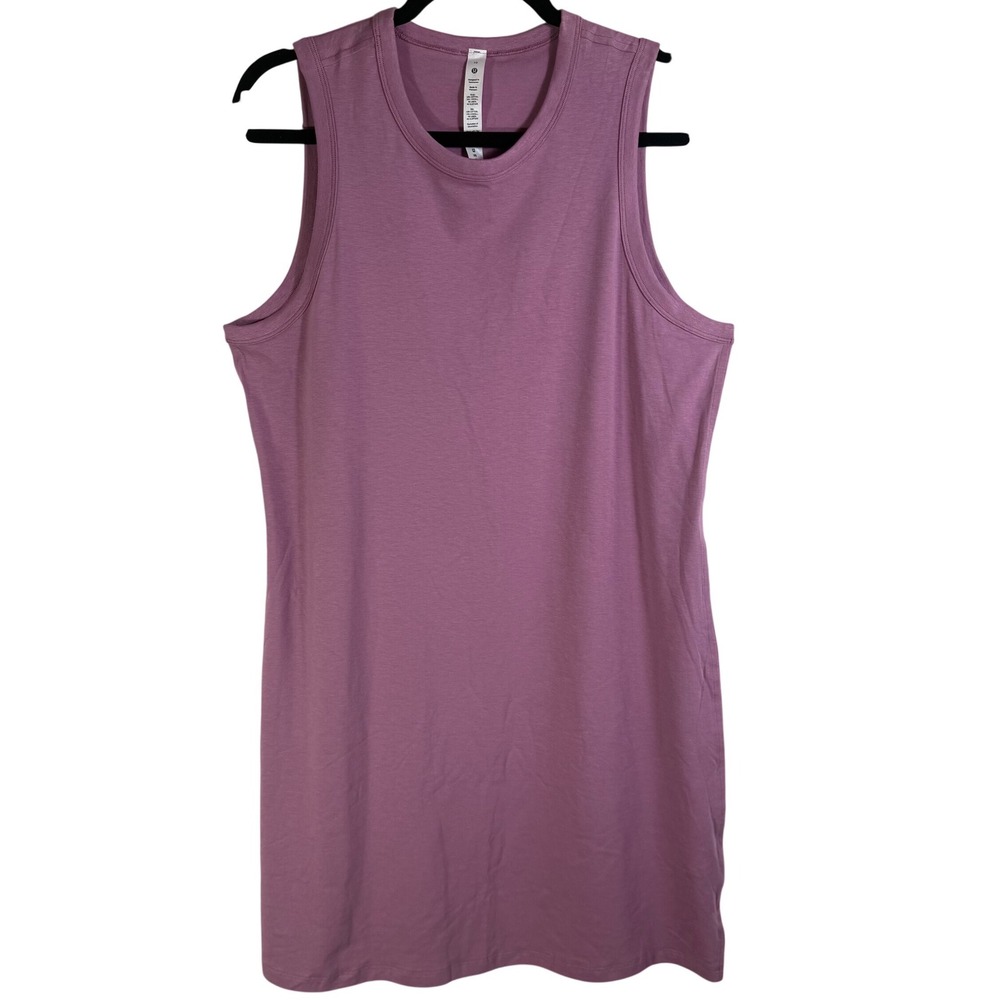 Lululemon Classic-Fit Cotton-Blend Dress Mauve Pink Linen Blend Size 10